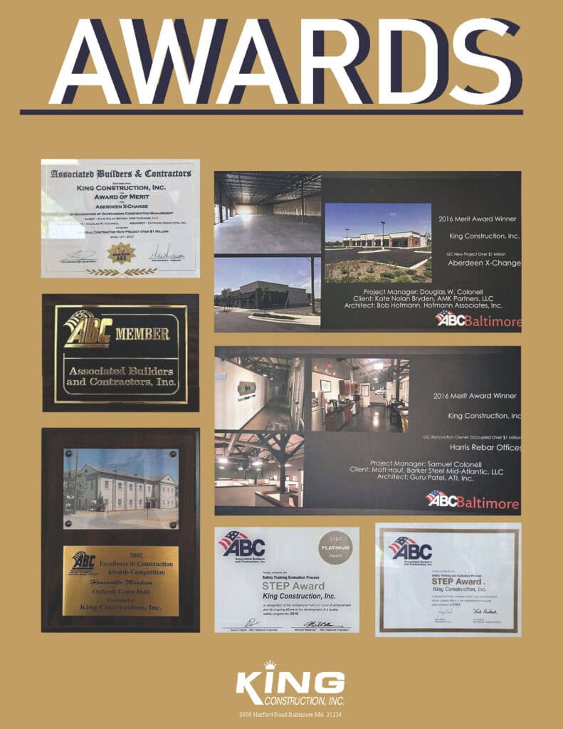 King Construction Awards